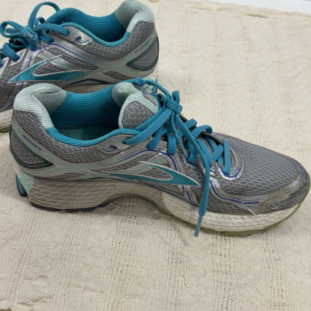 Brooks Adrenaline GTS 16 Running Shoes Womens Size 10 Silver Teal 1202031B170 - Picture 14 of 16